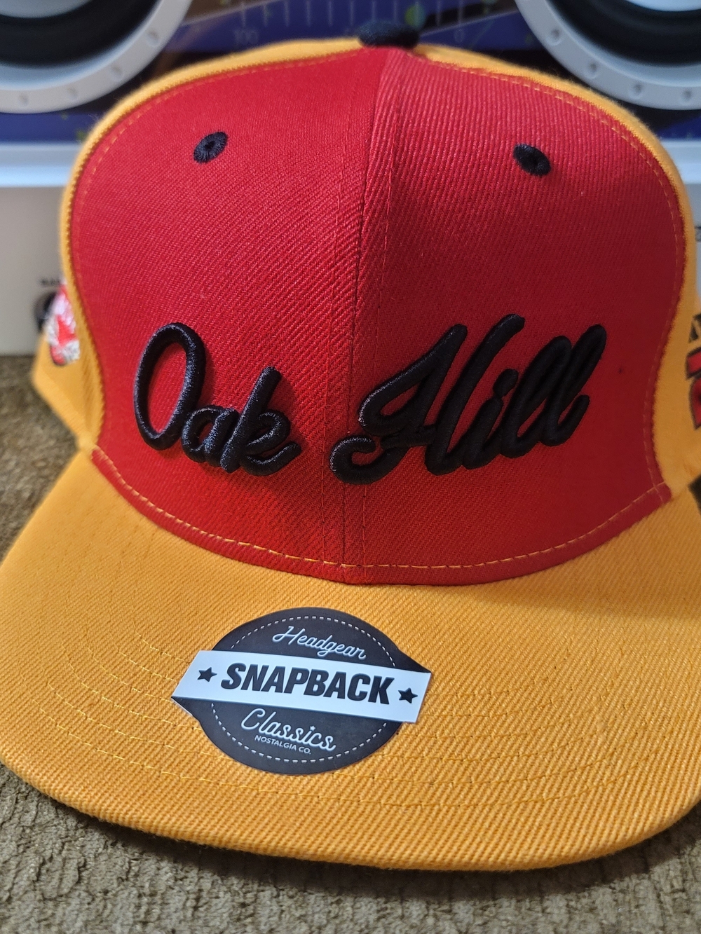 Carmelo Anthony #22 - Oak Hill Academy - Red and Gold Snapback Hat